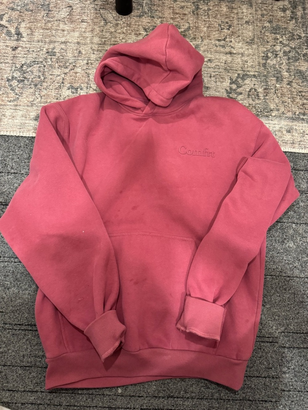 Comfrt Women's Rose Pink Pullover Hoodie